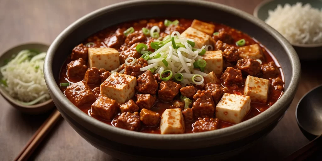 Scharfes Mapo-Tofu mit Hackfleisch