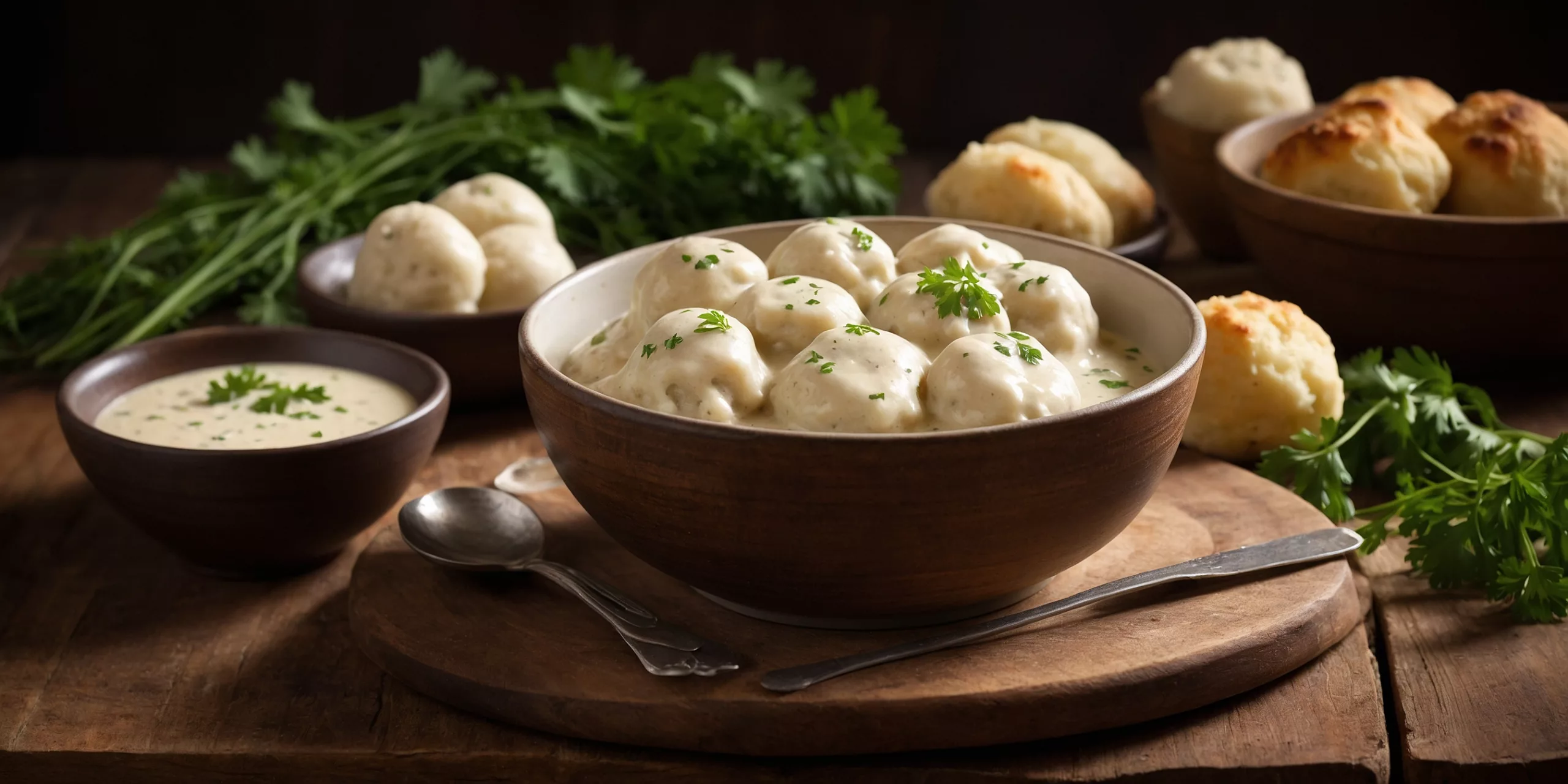 Semmelknödel in Rahmsoße