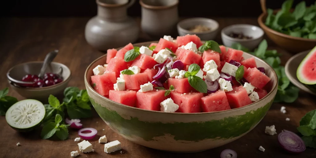 Sommerliche Wassermelonen-Feta-Bowl – YummAi Sommerliche Wassermelonen-Feta-Bowl – YummAi