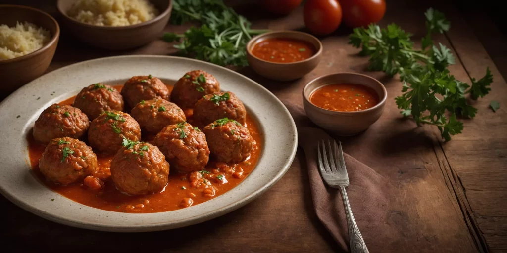 Spanische Albóndigas in Tomatensoße