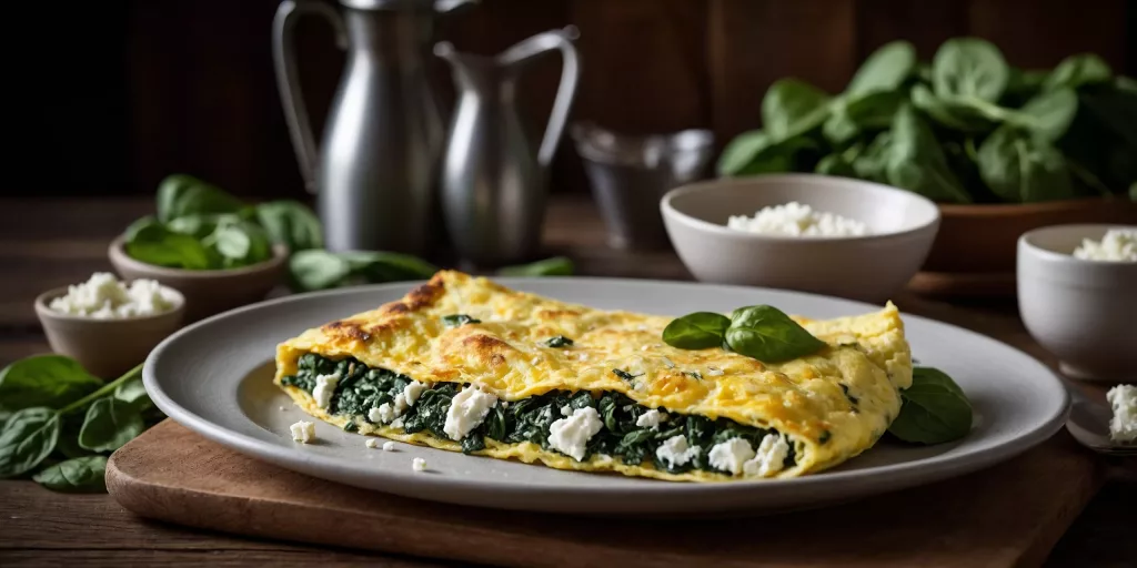 Spinat-Feta-Omelett