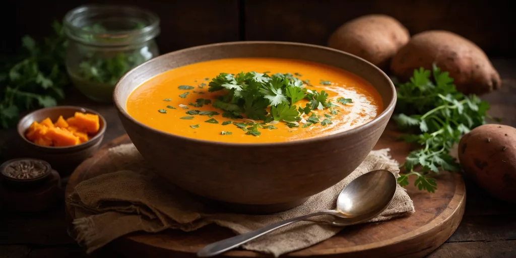 Süßkartoffel-Kokos-Suppe