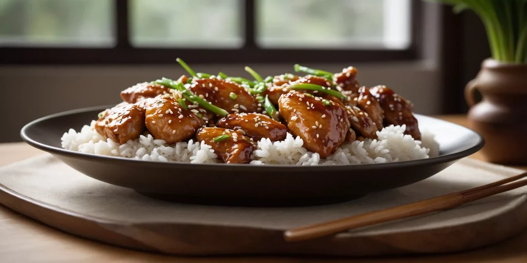 Teriyaki-Hähnchen mit Reis