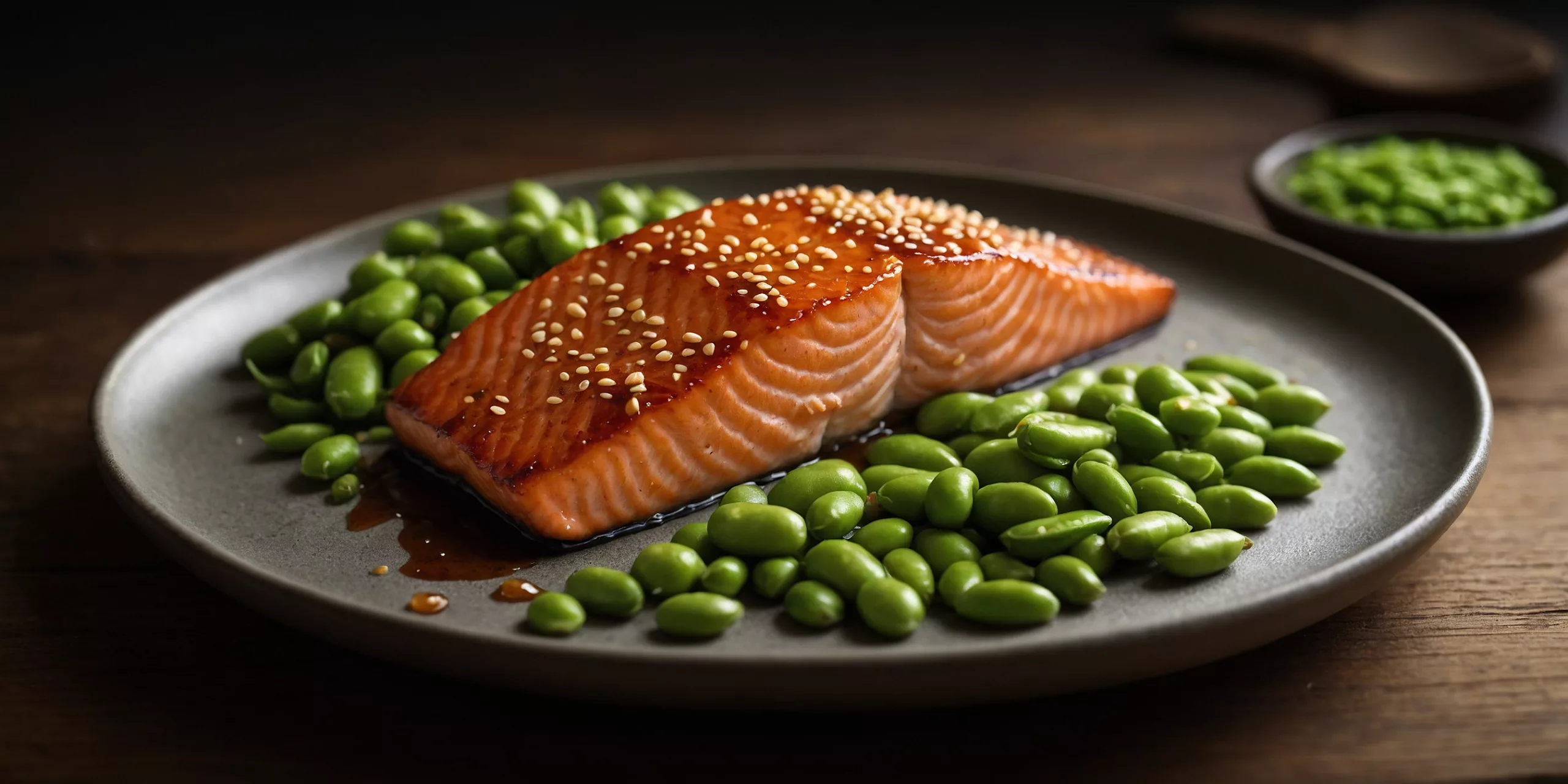 Teriyaki Lachs mit Edamame