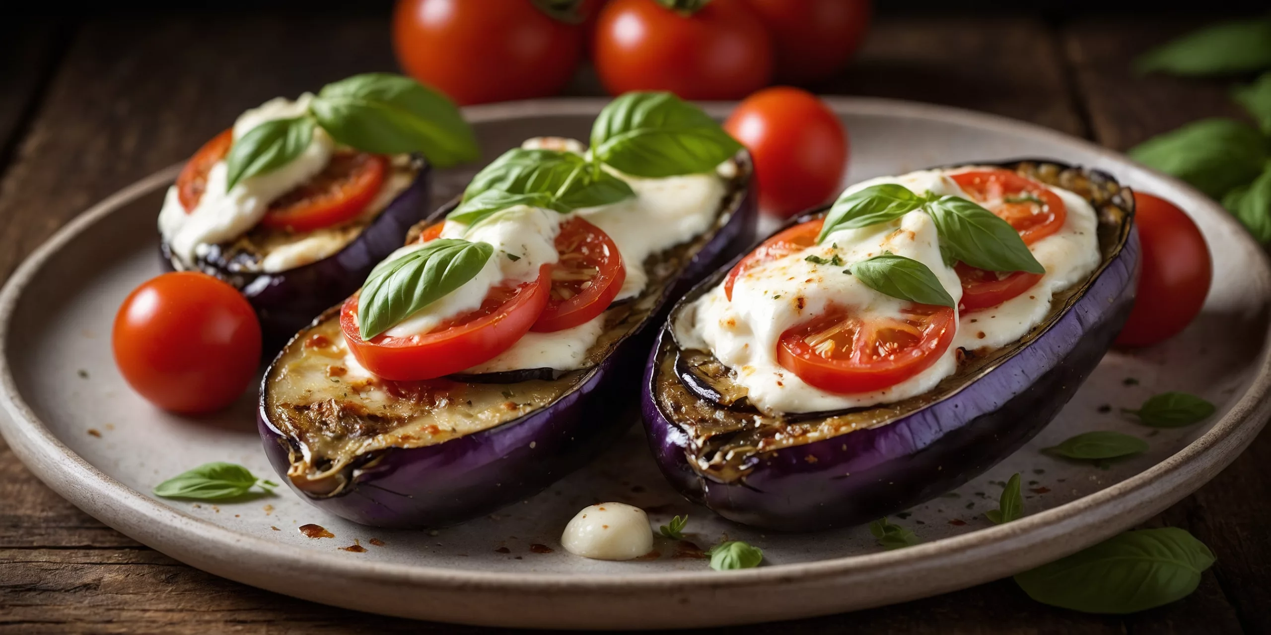 Überbackene Auberginen mit Tomaten und Mozzarella – YummAi