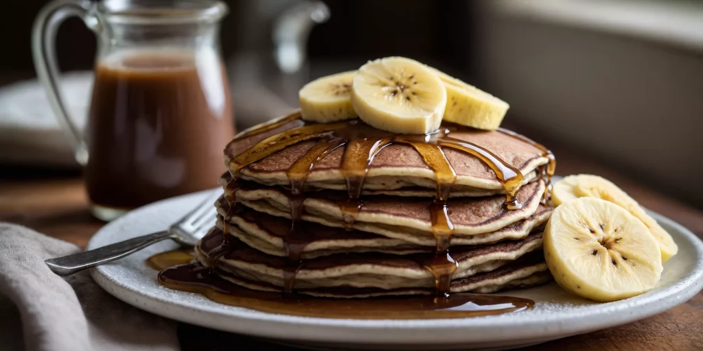 Vegane Schoko-Bananen-Pancakes