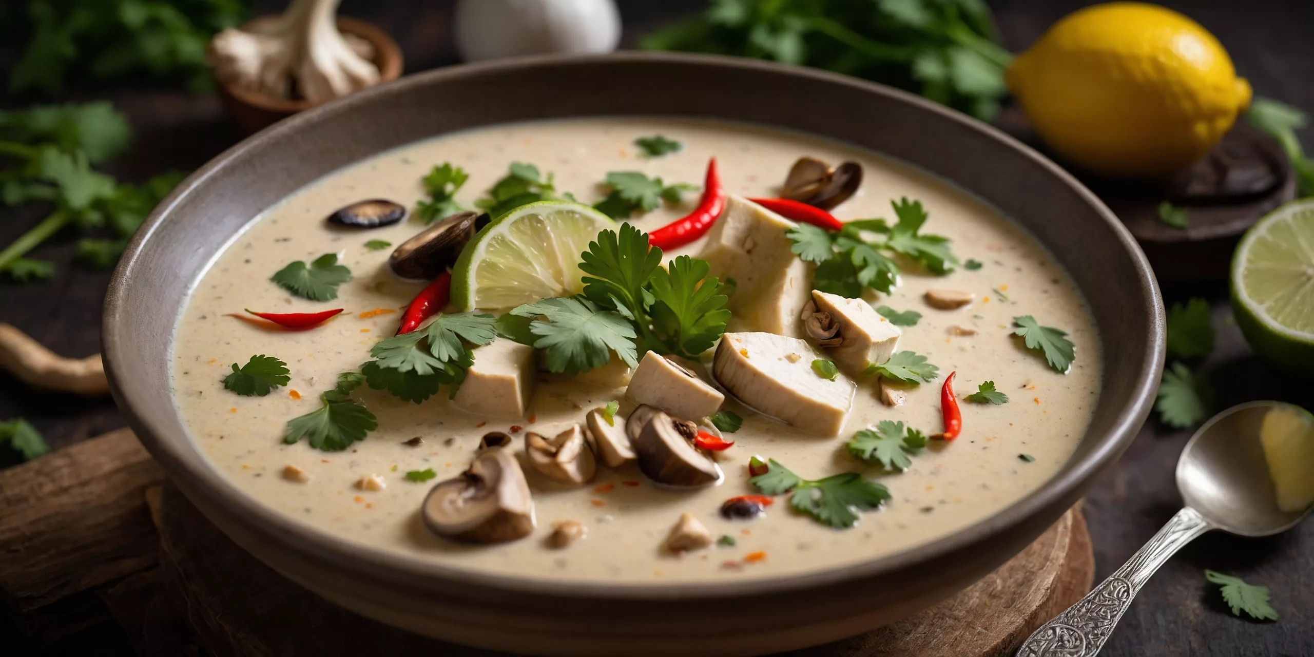 Vegane Tom Kha Gai Suppe