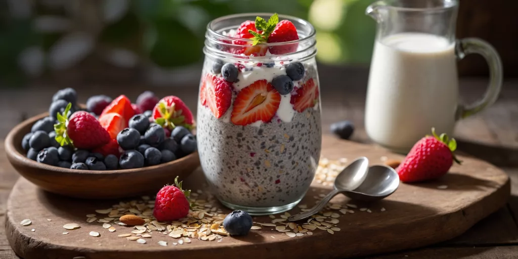 Veganer Chia-Pudding mit Mandelmilch