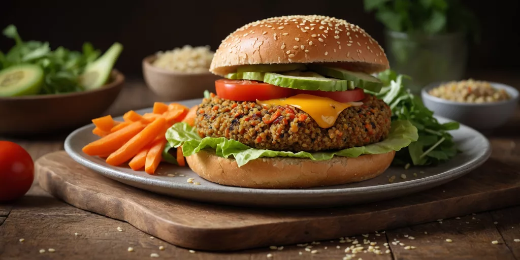 Veganer Quinoa-Linsen-Burger
