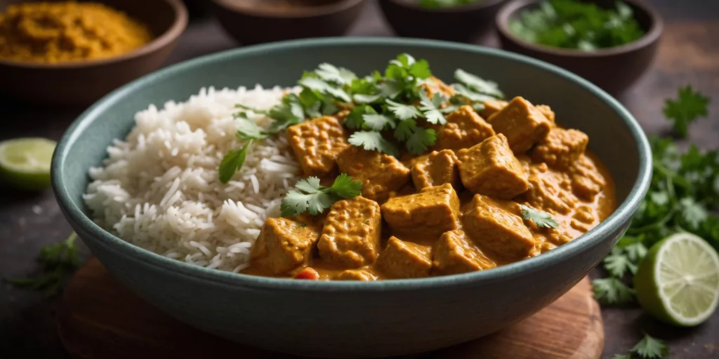 Veganer Tempeh-Curry mit Kokosmilch
