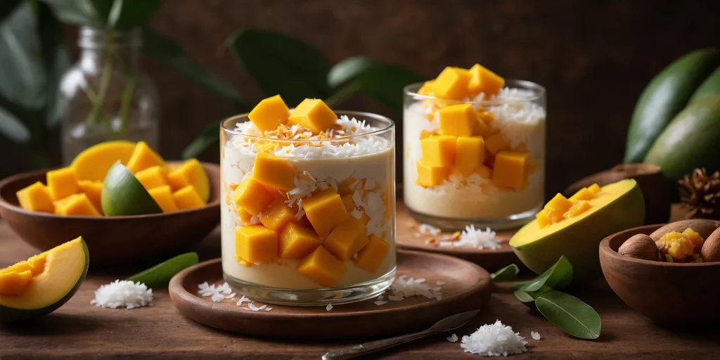 Veganes Mango-Kokos-Dessert