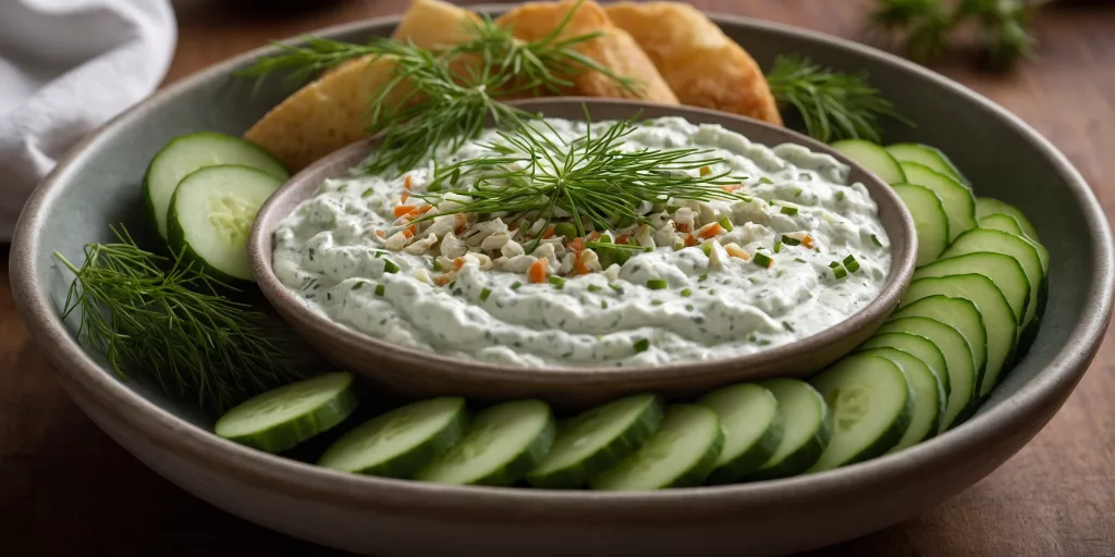Veganes Tzatziki mit Sojajoghurt