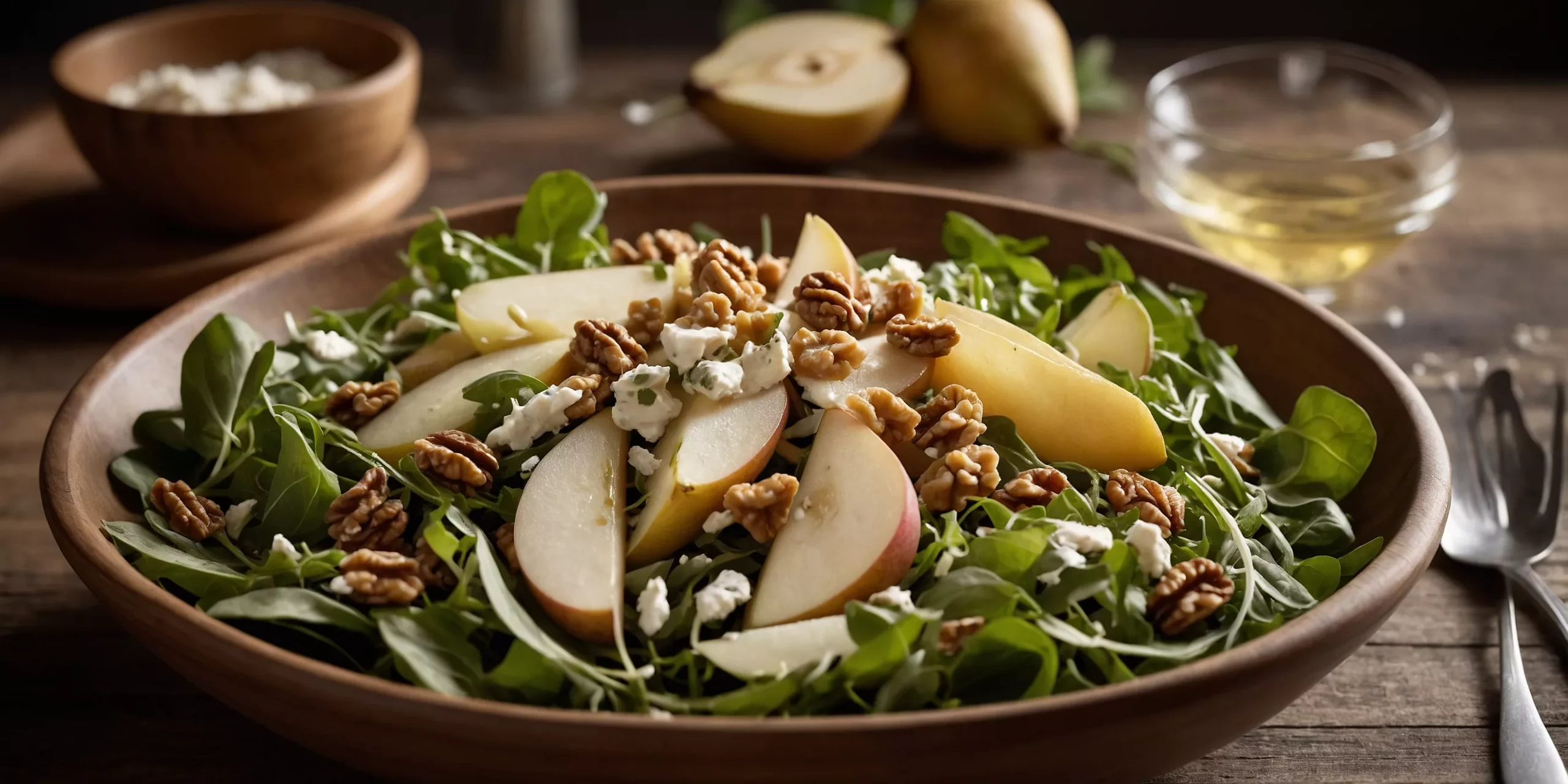 Walnuss-Birnen-Salat mit Gorgonzola