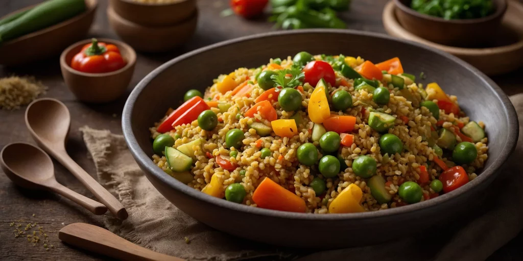 Würzige Hirse-Gemüse-Pfanne