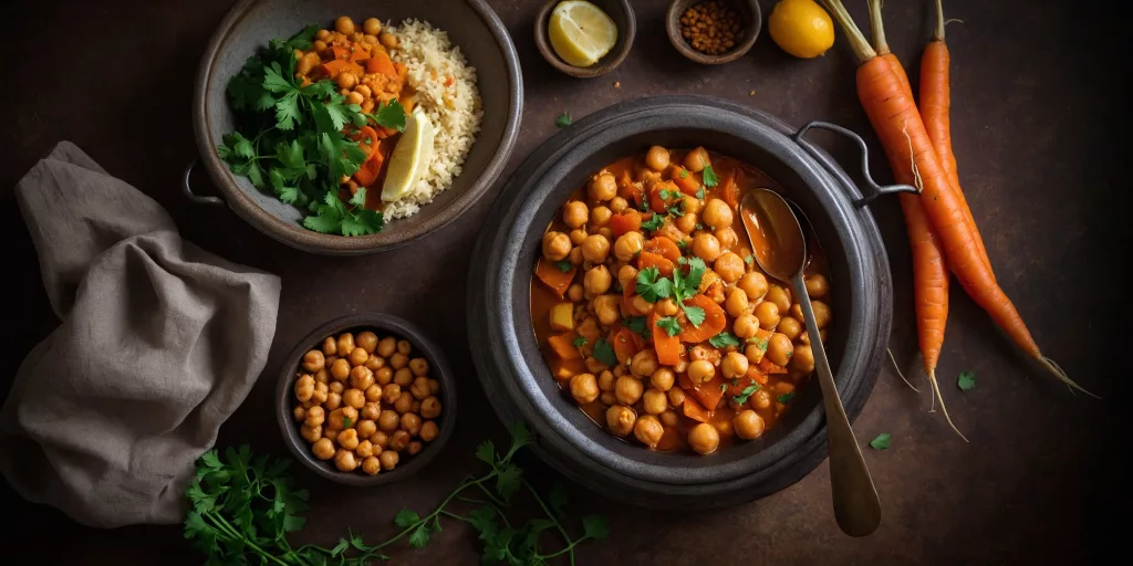 Würzige Marokkanische Kichererbsen-Tajine