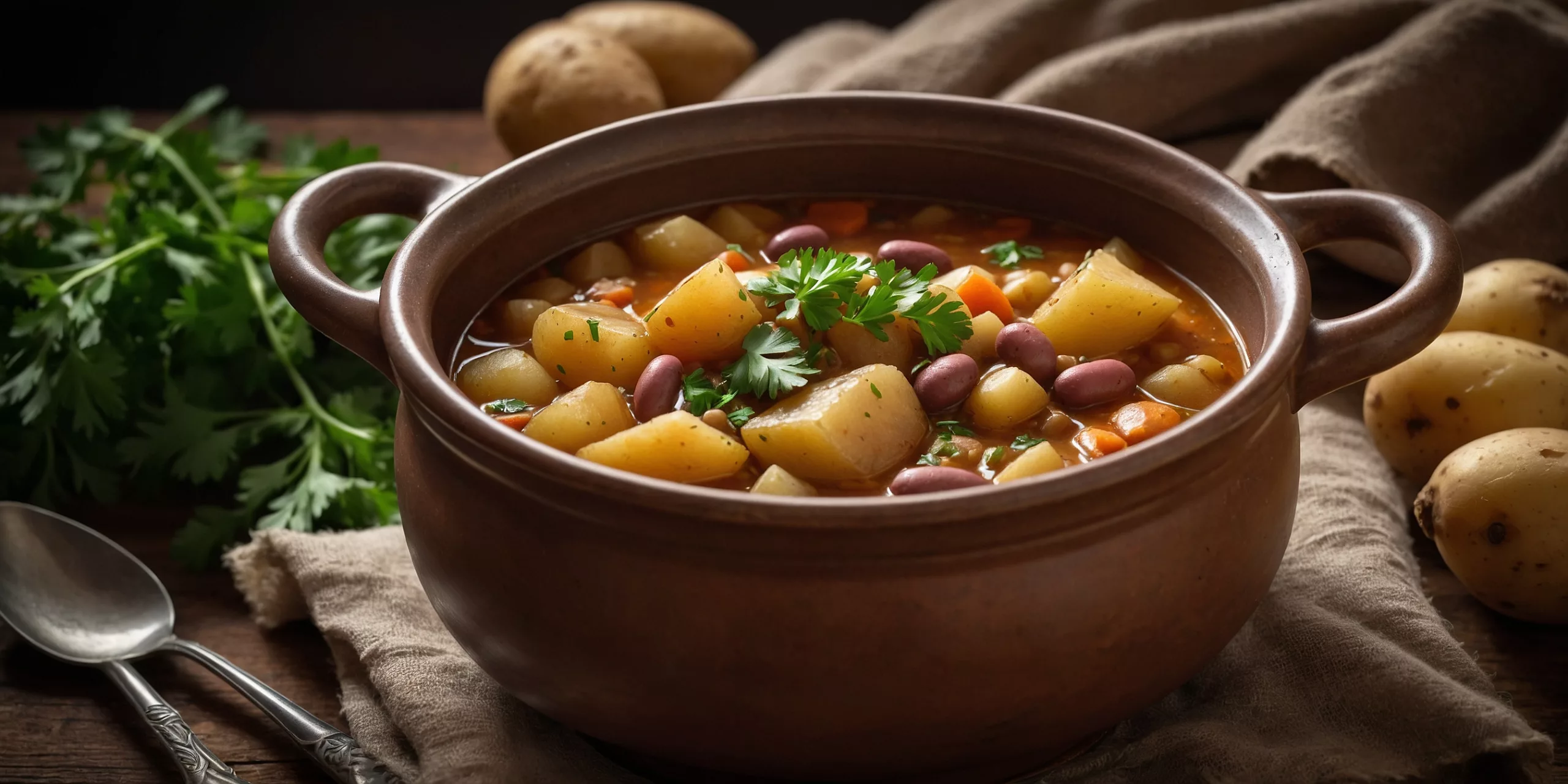 Würziger Bohnen-Kartoffel-Eintopf