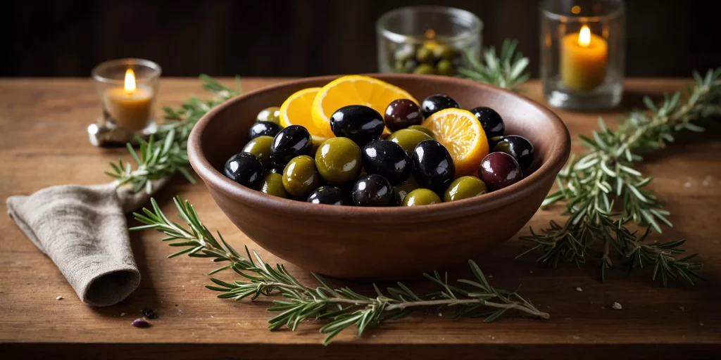 Zitrus-Marinierte Oliven