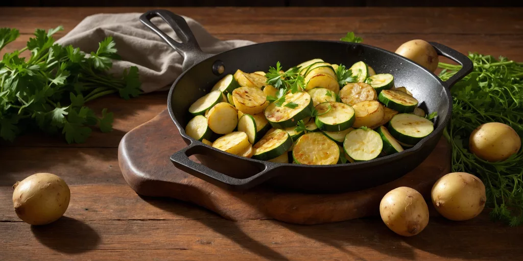 Zucchini-Kartoffel-Pfanne